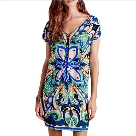 Maeve | Folksong Abstract Bird Shift Dress Size XS - Picture 7 of 7